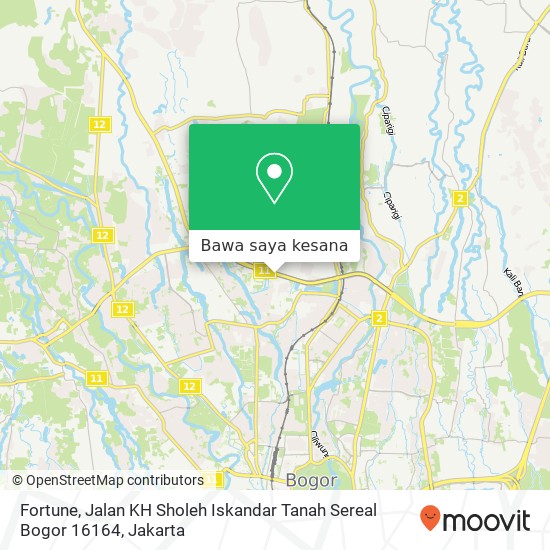 Peta Fortune, Jalan KH Sholeh Iskandar Tanah Sereal Bogor 16164