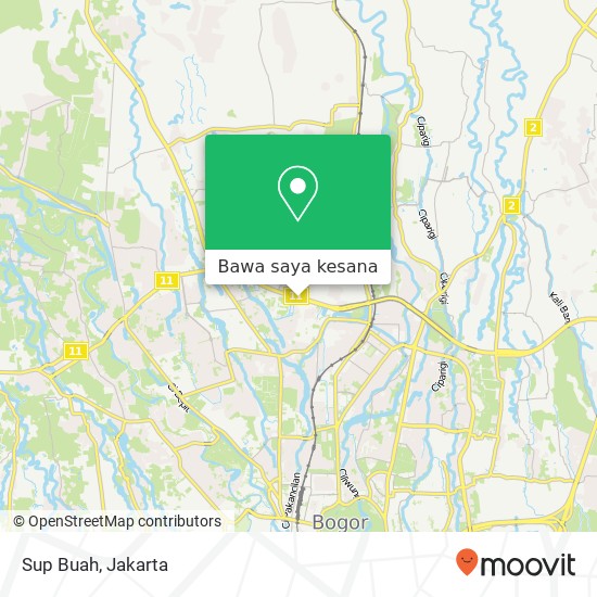 Peta Sup Buah, Jalan KH Sholeh Iskandar Tanah Sereal Bogor 16164