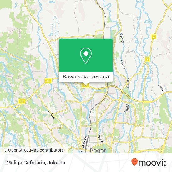 Peta Maliqa Cafetaria, Jalan KH Sholeh Iskandar Tanah Sereal Bogor 16164
