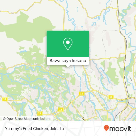 Peta Yummy's Fried Chicken, Jalan Raya Semplak Kemang Bogor 16310