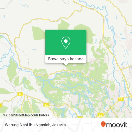 Peta Warung Nasi Ibu Ngasiah, Jalan Raya 18 Cimucang Ranca Bungur Bogor 16310