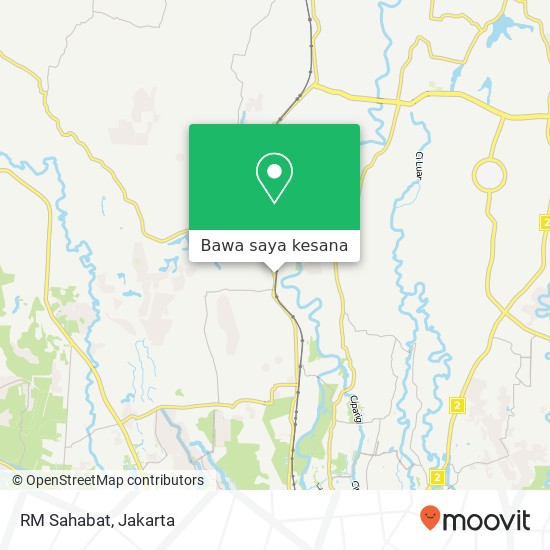 Peta RM Sahabat, Jalan Raya Pasar Baru Bojong Gede Bogor 16126
