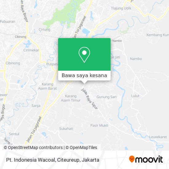 Peta Pt. Indonesia Wacoal, Citeureup