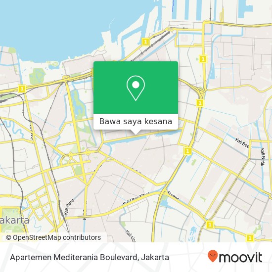 Peta Apartemen Mediterania Boulevard