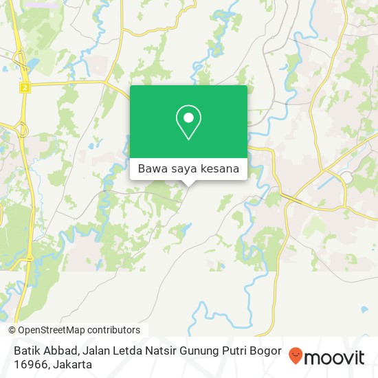 Peta Batik Abbad, Jalan Letda Natsir Gunung Putri Bogor 16966