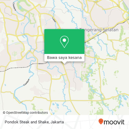 Peta Pondok Steak and Shake, Jalan Wastu Kencana Serpong Tangerang