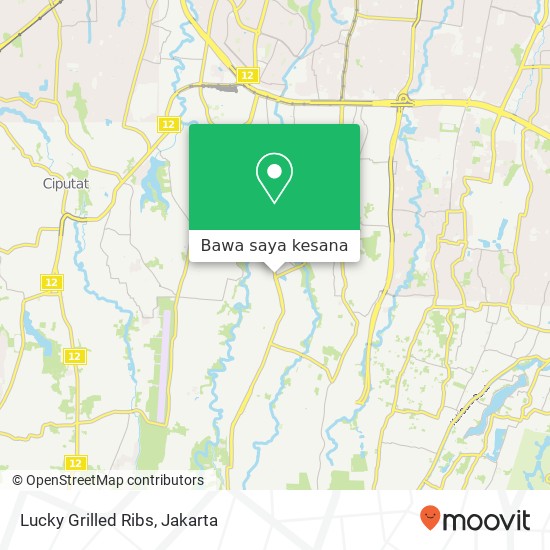 Peta Lucky Grilled Ribs, Jalan Merawan 1 Cinere Depok