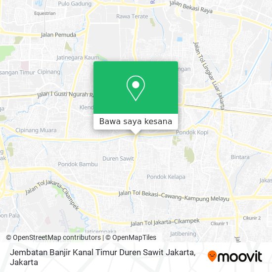 Peta Jembatan Banjir Kanal Timur Duren Sawit Jakarta