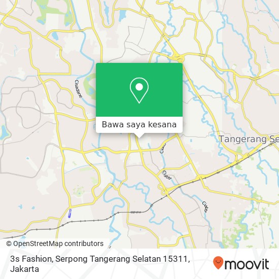Peta 3s Fashion, Serpong Tangerang Selatan 15311