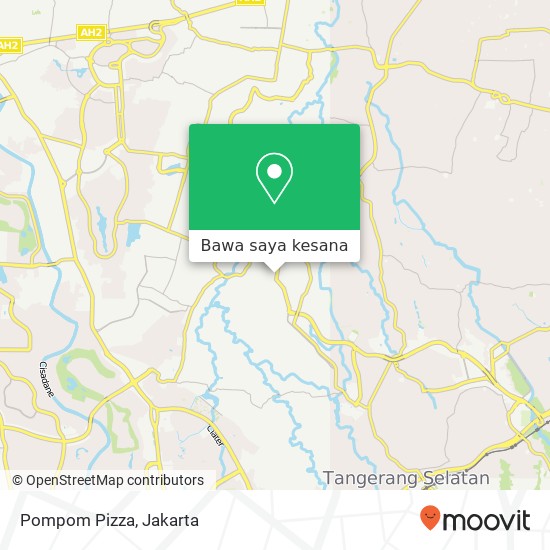 Peta Pompom Pizza, Jalan Graha Bintaro Pondok Aren Tangerang