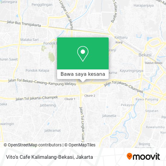 Peta Vito's Cafe Kalimalang-Bekasi