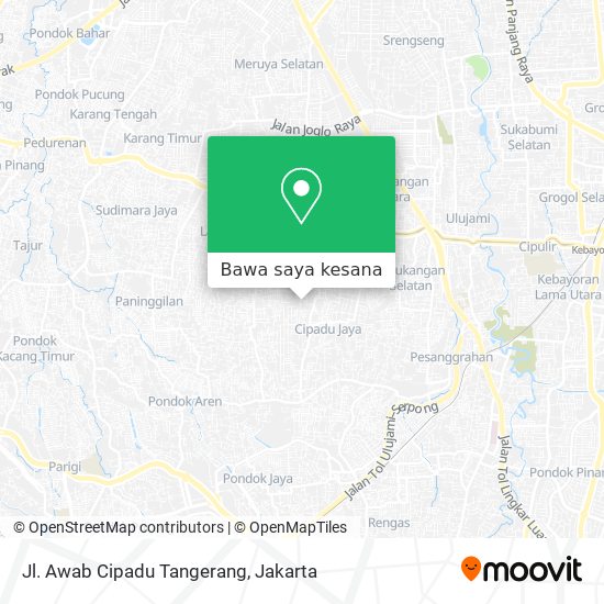 Peta Jl. Awab Cipadu Tangerang