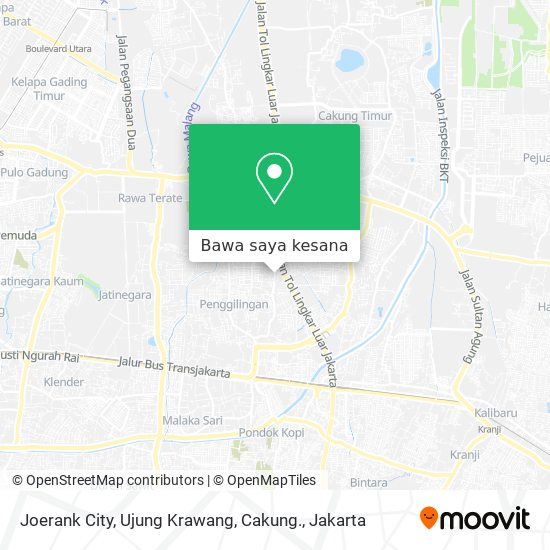 Peta Joerank City, Ujung Krawang, Cakung.
