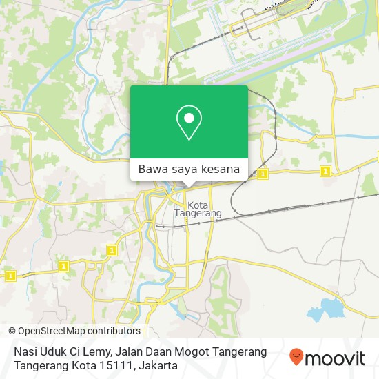 Peta Nasi Uduk Ci Lemy, Jalan Daan Mogot Tangerang Tangerang Kota 15111