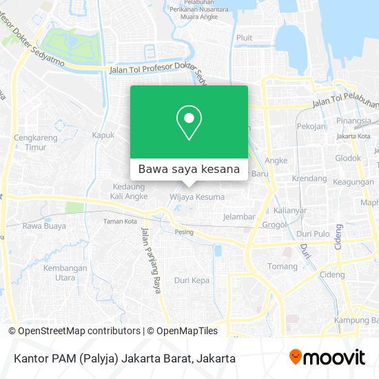 Peta Kantor PAM (Palyja) Jakarta Barat