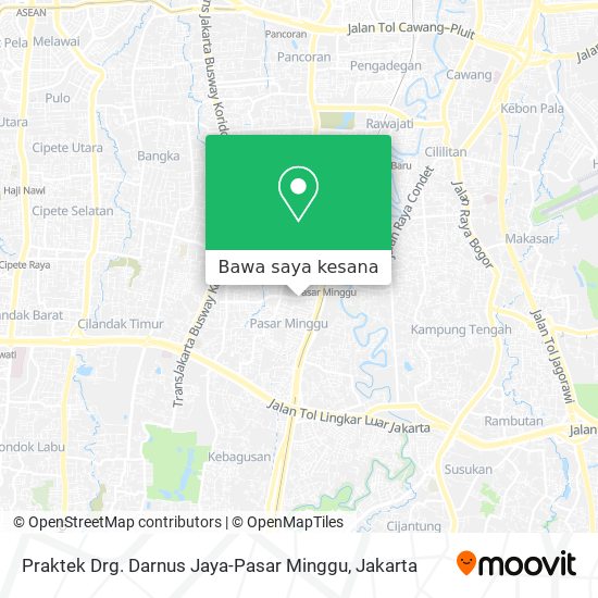 Peta Praktek Drg. Darnus Jaya-Pasar Minggu