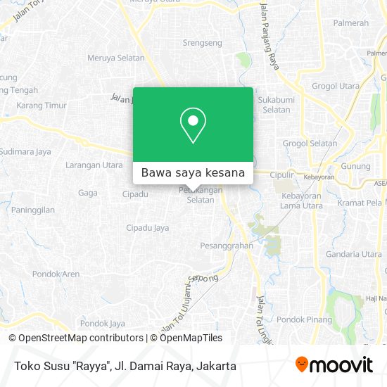 Peta Toko Susu "Rayya", Jl. Damai Raya