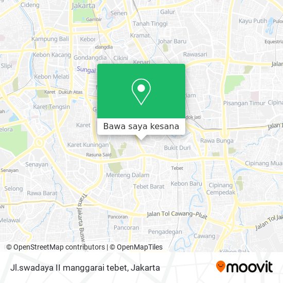 Peta Jl.swadaya II manggarai tebet