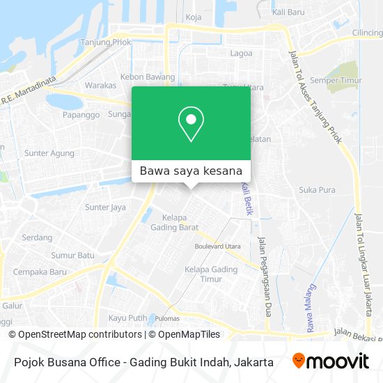 Peta Pojok Busana Office - Gading Bukit Indah