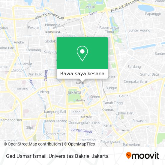 Peta Ged.Usmar Ismail, Universitas Bakrie