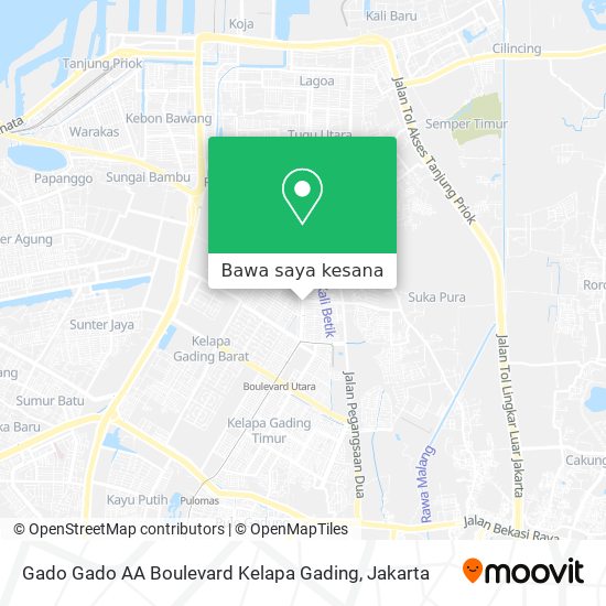 Peta Gado Gado AA Boulevard Kelapa Gading
