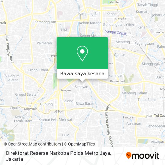 Peta Direktorat Reserse Narkoba Polda Metro Jaya