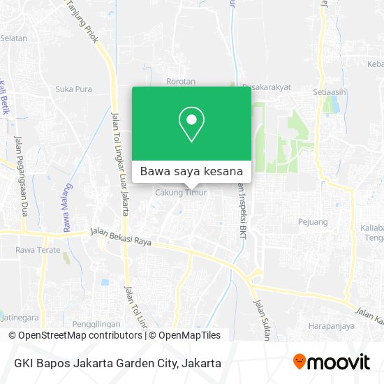 Peta GKI Bapos Jakarta Garden City