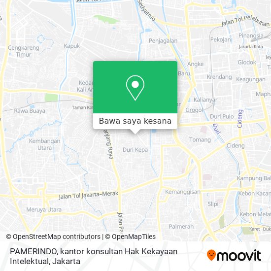 Peta PAMERINDO, kantor konsultan Hak Kekayaan Intelektual