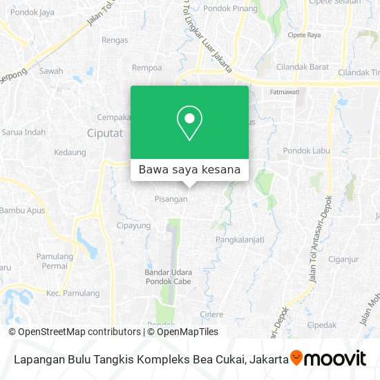 Peta Lapangan Bulu Tangkis Kompleks Bea Cukai