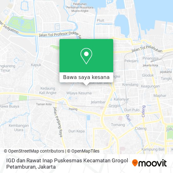Peta IGD dan Rawat Inap Puskesmas Kecamatan Grogol Petamburan