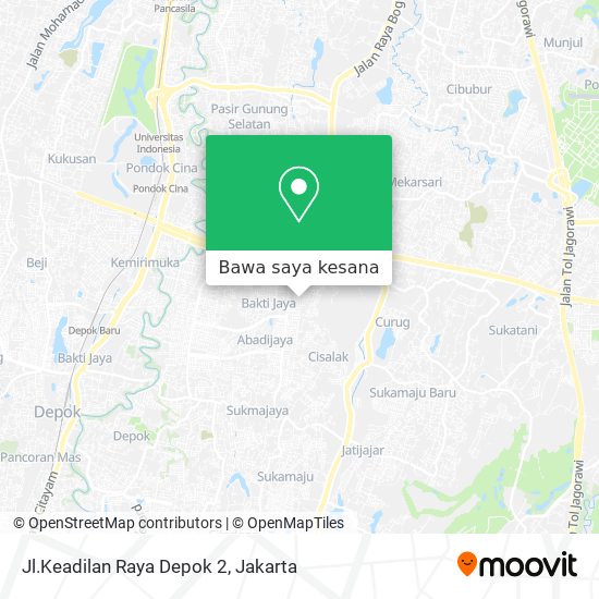 Peta Jl.Keadilan Raya Depok 2