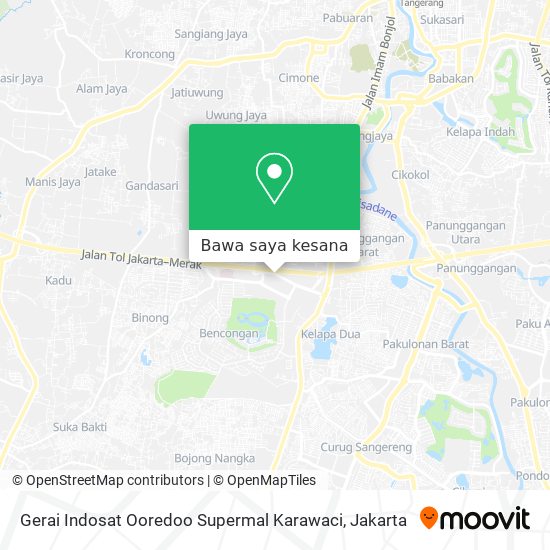 Peta Gerai Indosat Ooredoo Supermal Karawaci