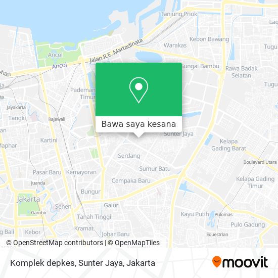 Peta Komplek depkes, Sunter Jaya