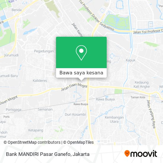Peta Bank MANDIRI Pasar Ganefo