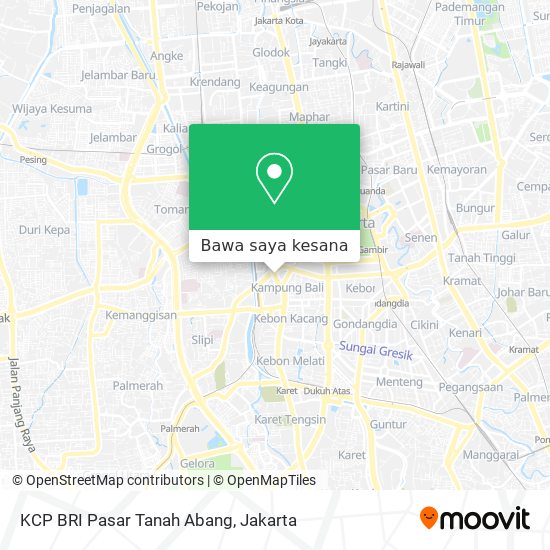 Peta KCP BRI  Pasar Tanah Abang