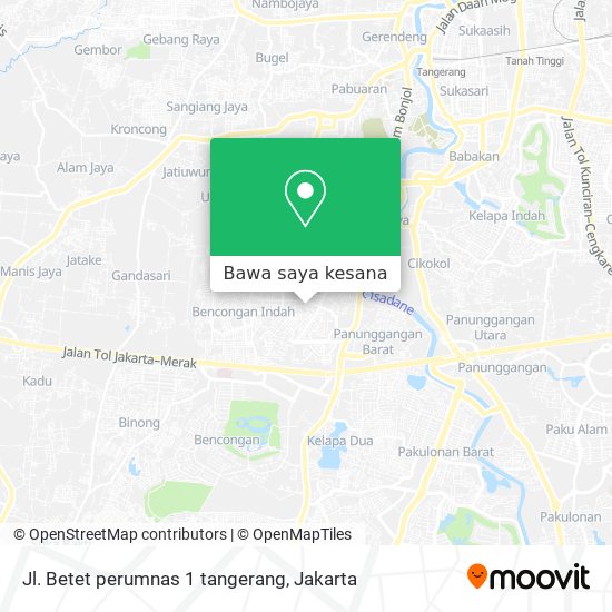 Peta Jl. Betet perumnas 1 tangerang