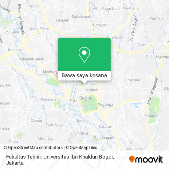 Peta Fakultas Teknik Universitas Ibn Khaldun Bogor