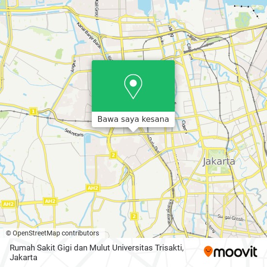 Peta Rumah Sakit Gigi dan Mulut Universitas Trisakti