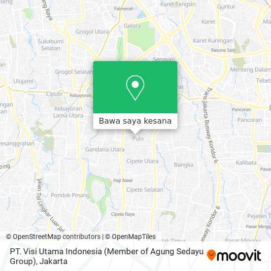 Peta PT. Visi Utama Indonesia (Member of Agung Sedayu Group)