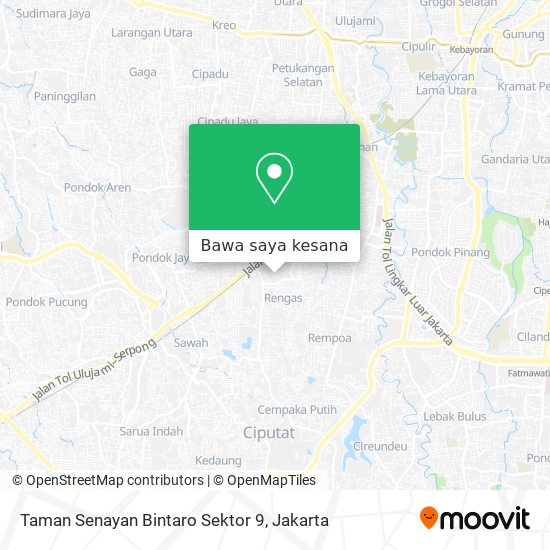 Peta Taman Senayan Bintaro Sektor 9