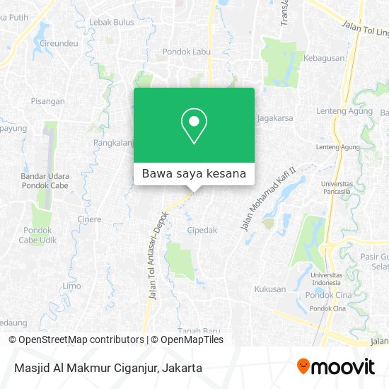 Peta Masjid Al Makmur Ciganjur