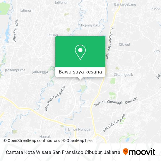 Peta Cantata Kota Wisata San Fransisco Cibubur