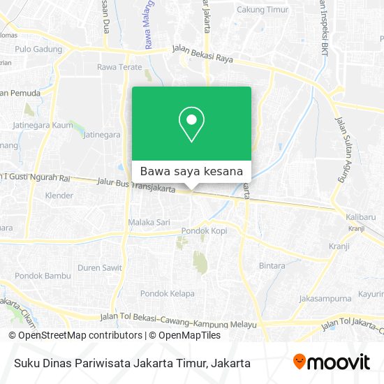 Peta Suku Dinas Pariwisata Jakarta Timur
