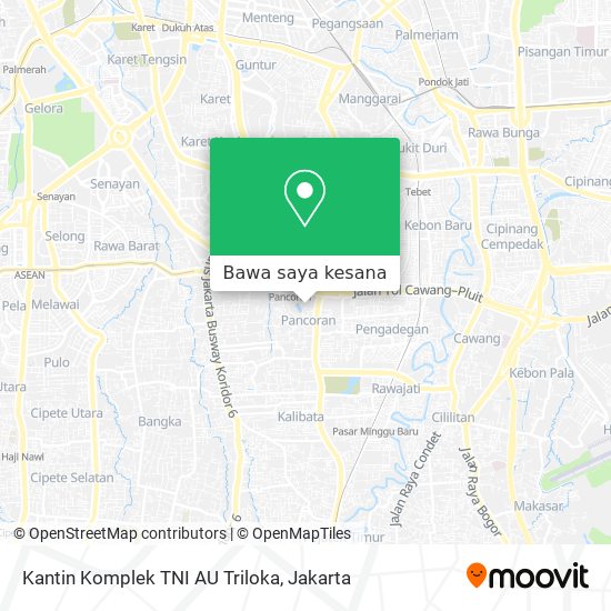 Peta Kantin Komplek TNI AU Triloka