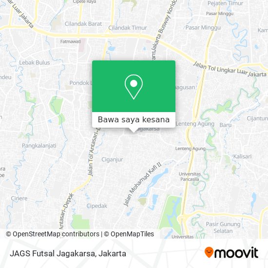 Peta JAGS Futsal Jagakarsa