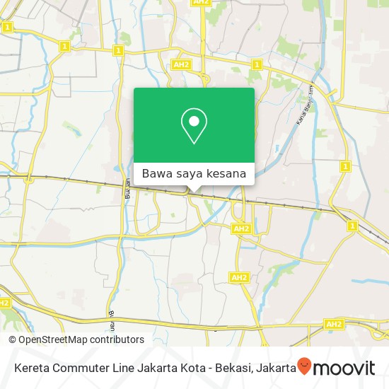 Peta Kereta Commuter Line Jakarta Kota - Bekasi