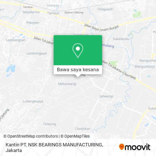 Peta Kantin PT. NSK BEARINGS MANUFACTURING