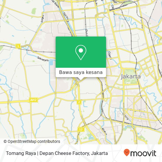 Peta Tomang Raya | Depan Cheese Factory