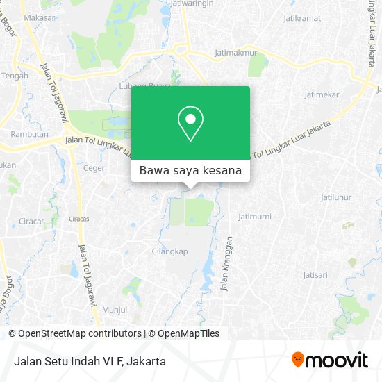 Peta Jalan Setu Indah VI F