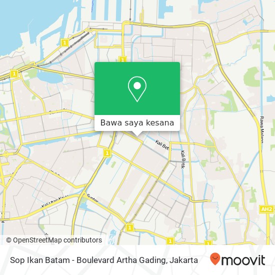 Peta Sop Ikan Batam - Boulevard Artha Gading